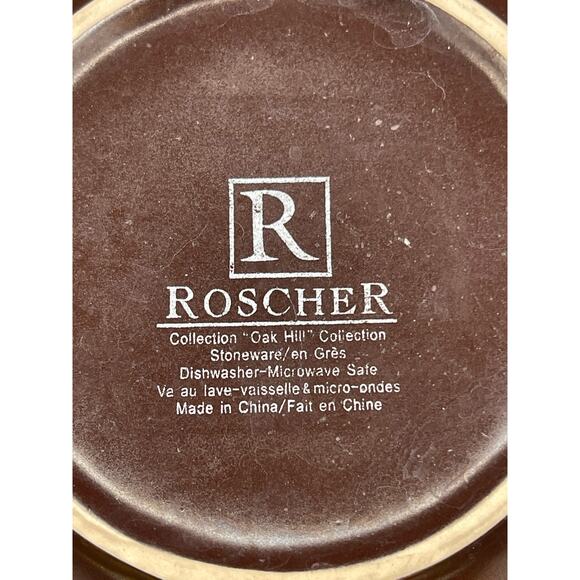 Roscher Oak Hill Stoneware Set of 2 Soup Bowls 7.75" - Picture 5 of 7